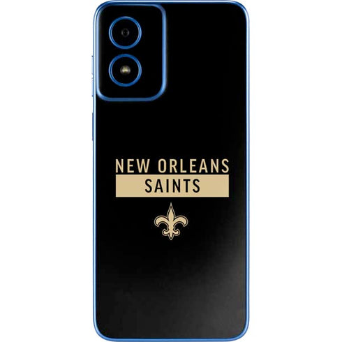 NFL New Orleans Saints Black Performance Series Moto G Play 4G (2024) Skin