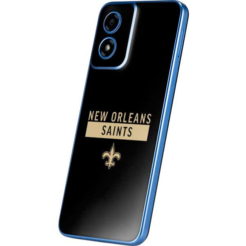 NFL New Orleans Saints Black Performance Series Moto G Play 4G (2024) Skin