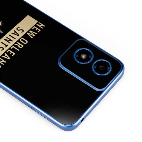 NFL New Orleans Saints Black Performance Series Moto G Play 4G (2024) Skin