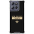NFL New Orleans Saints Black Performance Series Moto G Play 5G (2025) Clear Case