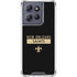 NFL New Orleans Saints Black Performance Series Moto G Stylus 5G (2025) Clear Case