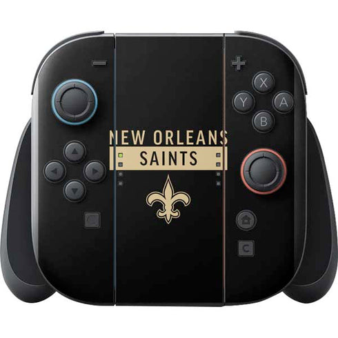 NFL New Orleans Saints Black Performance Series Nintendo Switch 2 (2025) with Joy-Con Skin