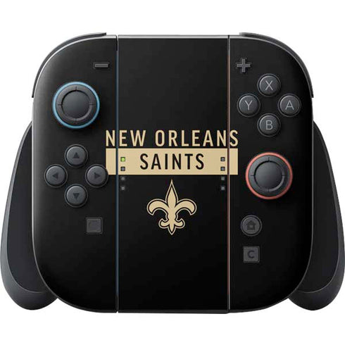 NFL New Orleans Saints Black Performance Series Nintendo Switch 2 (2025) Joy-Con Controller Skin