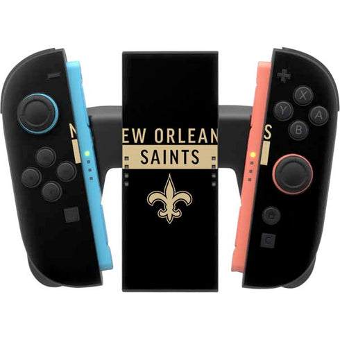 NFL New Orleans Saints Black Performance Series Nintendo Switch 2 (2025) Joy-Con Controller Skin