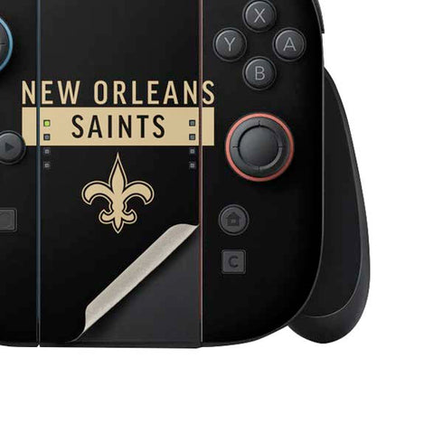NFL New Orleans Saints Black Performance Series Nintendo Switch 2 (2025) Joy-Con Controller Skin
