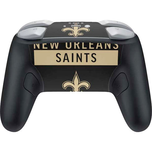 NFL New Orleans Saints Black Performance Series Nintendo Switch 2 (2025) Pro Controller Skin