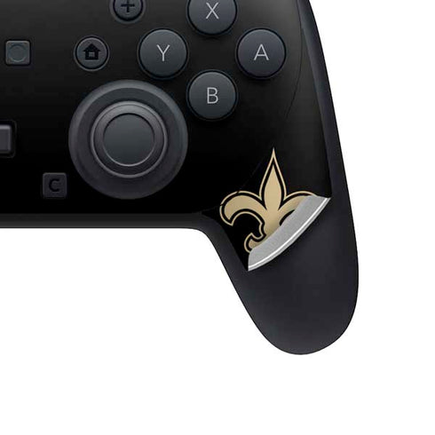 NFL New Orleans Saints Black Performance Series Nintendo Switch 2 (2025) Pro Controller Skin