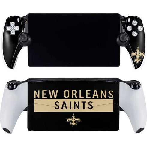NFL New Orleans Saints Black Performance Series PlayStation Portal Remote Player Skin