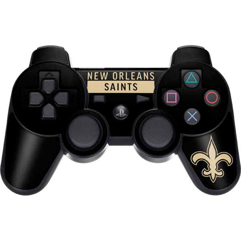 NFL New Orleans Saints Black Performance Series PS3 Dual Shock wireless controller Skin