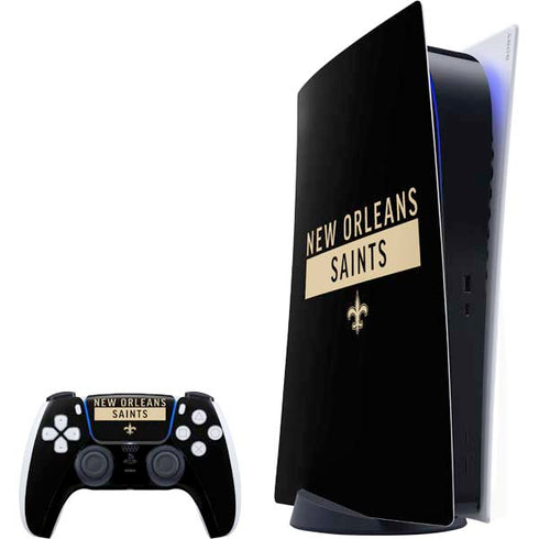 NFL New Orleans Saints Black Performance Series PlayStation PS5 Skins