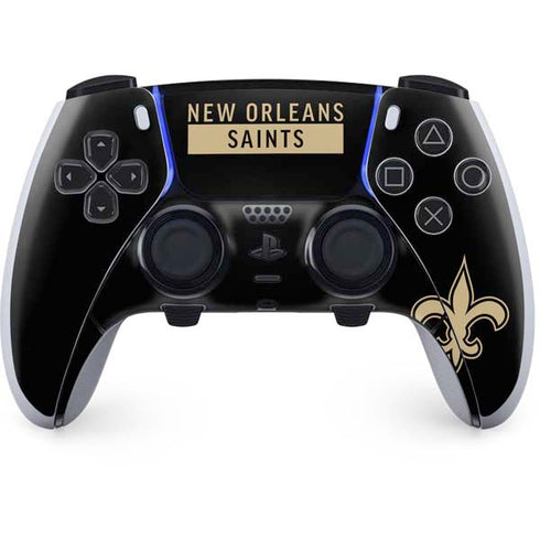 NFL New Orleans Saints Black Performance Series PS5 DualSense Edge Pro Controller Skin