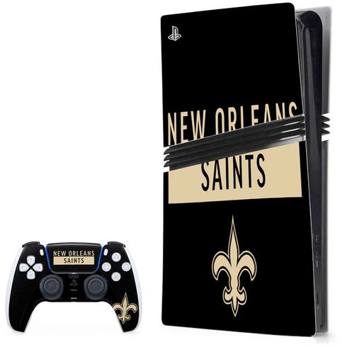 NFL New Orleans Saints Black Performance Series PS5 Pro Bundle Skin