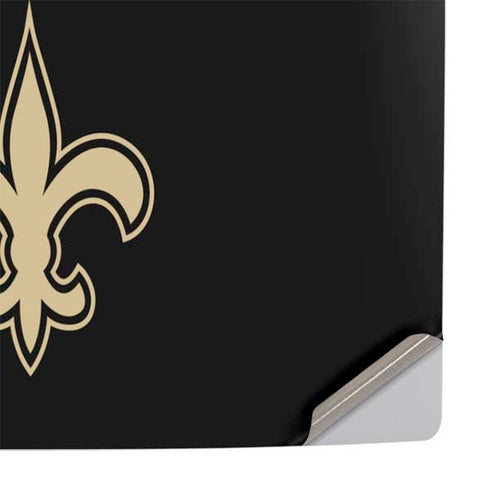 NFL New Orleans Saints Black Performance Series PS5 Pro Console Skin