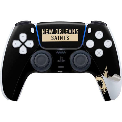 NFL New Orleans Saints Black Performance Series PS5 Pro Disk Bundle Skin