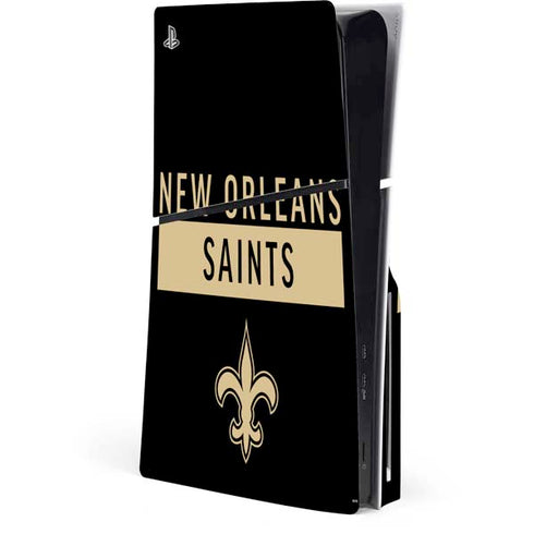 NFL New Orleans Saints Black Performance Series PlayStation PS5 Skins
