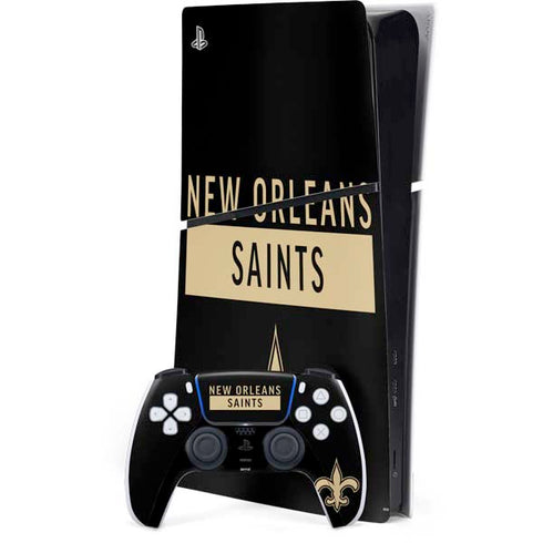 NFL New Orleans Saints Black Performance Series PlayStation PS5 Skins