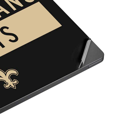 NFL New Orleans Saints Black Performance Series Surface Laptop 7 13.8in Skin