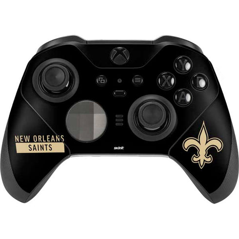 NFL New Orleans Saints Black Performance Series Xbox Elite Wireless Controller Series 2 Skin