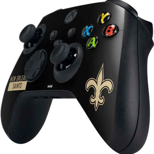 NFL New Orleans Saints Black Performance Series Xbox Series X Controller Skin