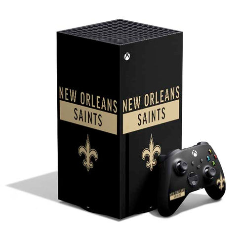 NFL New Orleans Saints Black Performance Series XBox Series X Digital Edition Bundle Skin