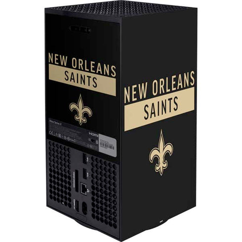NFL New Orleans Saints Black Performance Series XBox Series X Digital Edition Bundle Skin