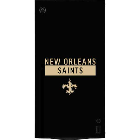 NFL New Orleans Saints Black Performance Series XBox Series X Digital Edition Console Skin