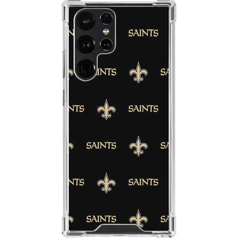 NFL New Orleans Saints Blitz Series Galaxy S23 Ultra Clear Case