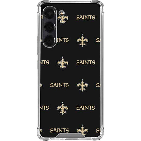 NFL New Orleans Saints Blitz Series Galaxy S24 FE Clear Case