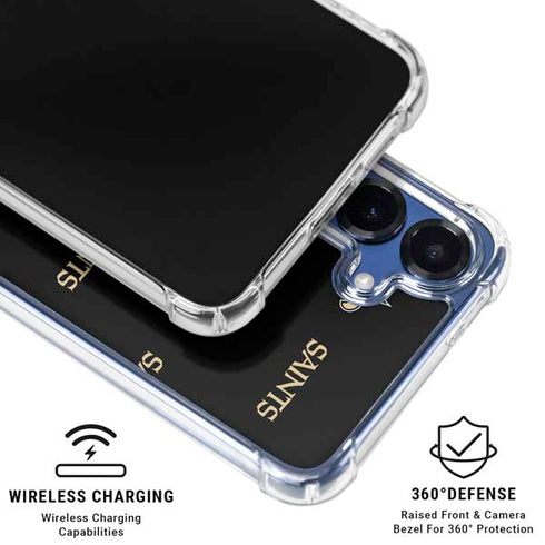 NFL New Orleans Saints Blitz Series Galaxy S25 Plus Clear Case