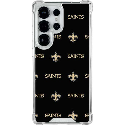 NFL New Orleans Saints Blitz Series Galaxy S25 Ultra Clear Case
