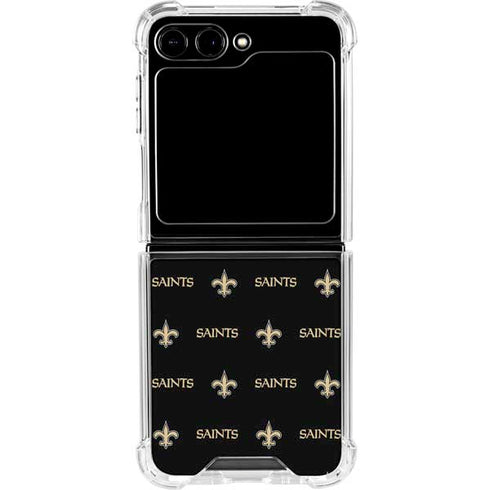 NFL New Orleans Saints Blitz Series Galaxy Z Flip6 Clear Case