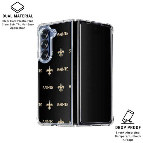 NFL New Orleans Saints Blitz Series Galaxy Z Fold6 Clear Case
