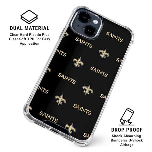 NFL New Orleans Saints Blitz Series iPhone 15 Clear Case