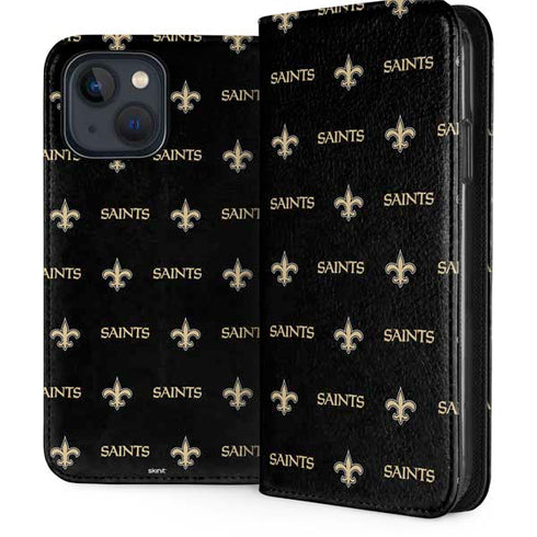 NFL New Orleans Saints Blitz Series iPhone 15 Plus Folio Case
