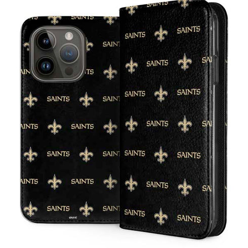 NFL New Orleans Saints Blitz Series iPhone 15 Pro Folio Case