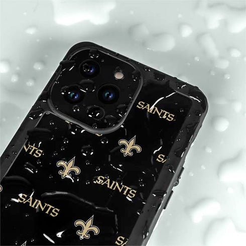NFL New Orleans Saints Blitz Series iPhone 15 Pro Waterproof Case