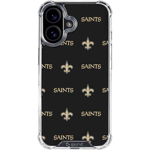 NFL New Orleans Saints Blitz Series iPhone 16 Clear Case