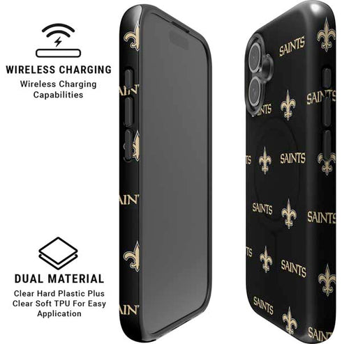 NFL New Orleans Saints Blitz Series iPhone 16 Magsafe Impact Case