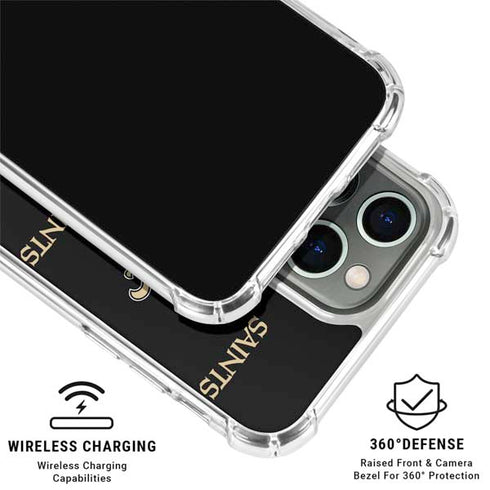 NFL New Orleans Saints Blitz Series iPhone 16 Pro Clear Case