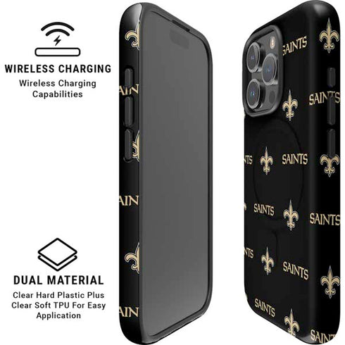 NFL New Orleans Saints Blitz Series iPhone 16 Pro Max Magsafe Impact Case