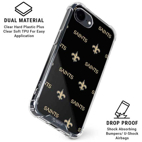 NFL New Orleans Saints Blitz Series iPhone 16e Clear Case