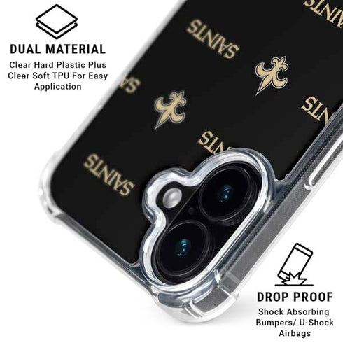 NFL New Orleans Saints Blitz Series iPhone 17 Clear Case
