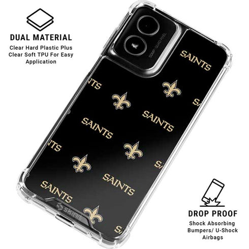 NFL New Orleans Saints Blitz Series Moto G Power 5G (2024) Clear Case