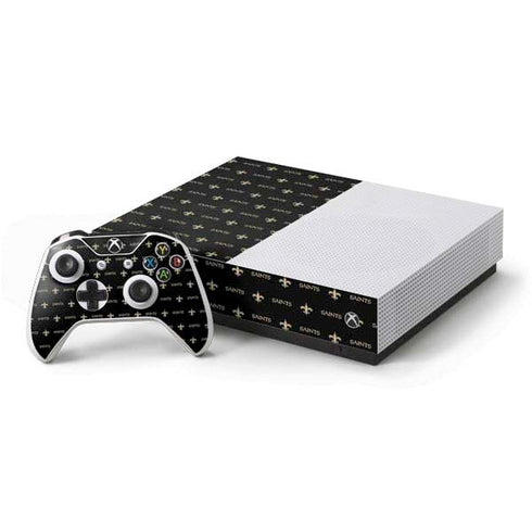 NFL New Orleans Saints Blitz Series Xbox One S All-Digital Edition Bundle Skin