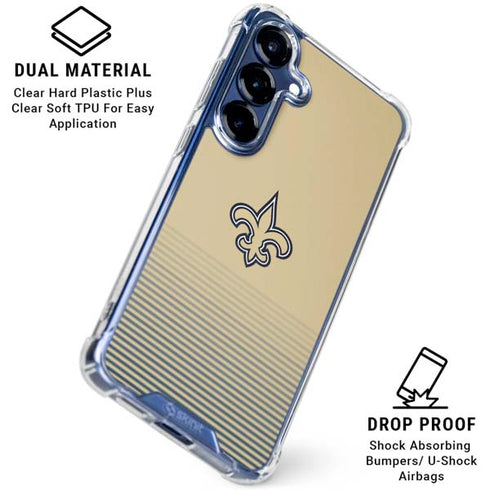 NFL New Orleans Saints Breakaway Galaxy S25 Plus Clear Case