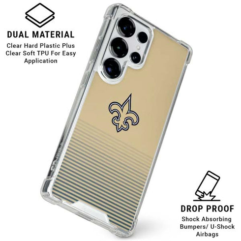 NFL New Orleans Saints Breakaway Galaxy S25 Ultra Clear Case