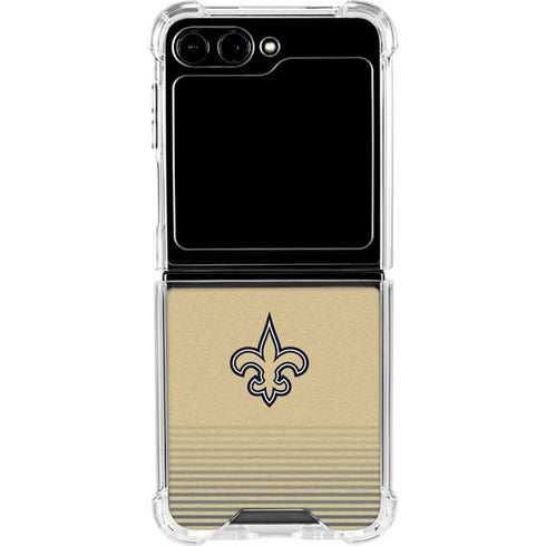 NFL New Orleans Saints Breakaway Galaxy Z Flip6 Clear Case