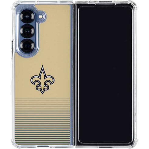 NFL New Orleans Saints Breakaway Galaxy Z Fold6 Clear Case