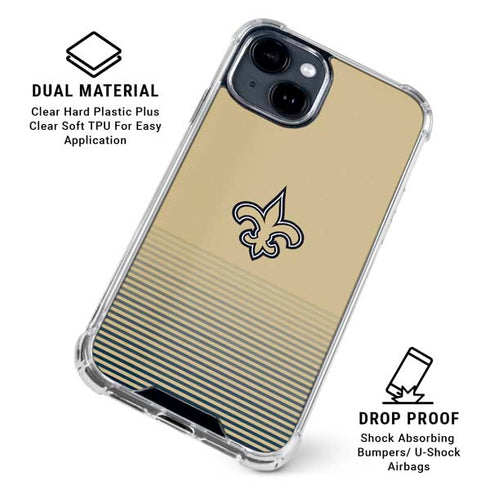 NFL New Orleans Saints Breakaway iPhone 15 Clear Case