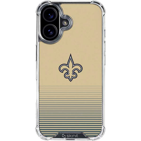 NFL New Orleans Saints Breakaway iPhone 16 Clear Case